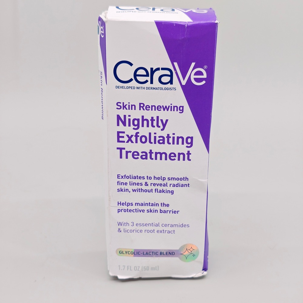 CeraVe Skin Renewing Nightly Exfoliating Treatment 1.7oz New w damaged box